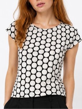 Worthington Polka Dot Cap Sleeve Top